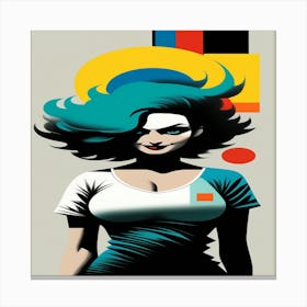 Comic Book Girl Canvas Print