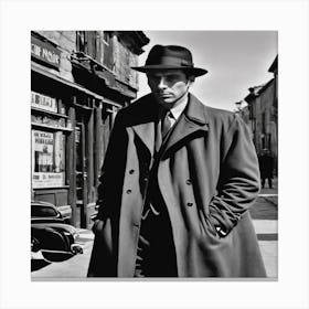 Man In Coat Canvas Print