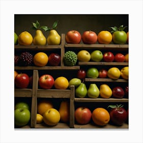 Stacked Fruit Canvas Print