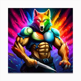 Wolf Warrior Canvas Print