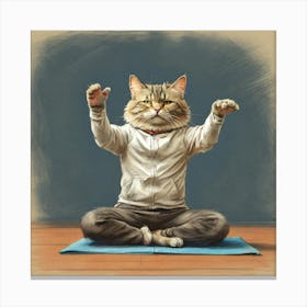 Yoga Cat 3 Canvas Print