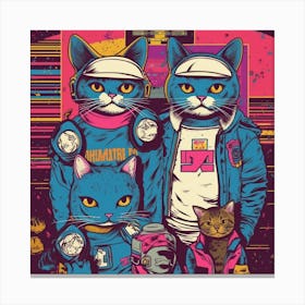 Cats In Space Canvas Print