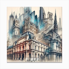 Paris Cityscape Canvas Print