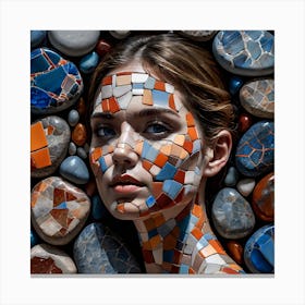 Mosaic Girl Canvas Print