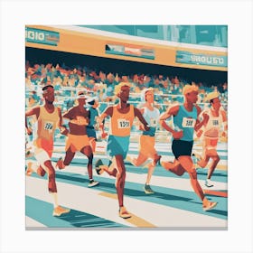 Olympic Runners 1 Canvas Print