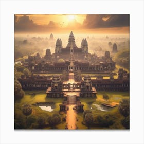 AI GENERATED Marvelous Angkor Wat Temple Canvas Print
