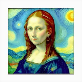 Fresh Beginnings The Young Mona Lisa Unveiled Canvas Print