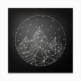 Mountains In A Circle Canvas Print