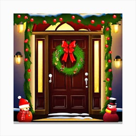 Christmas Door 11 Canvas Print