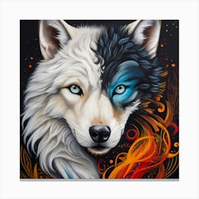 Wolf Painting 2 print Canvas Print