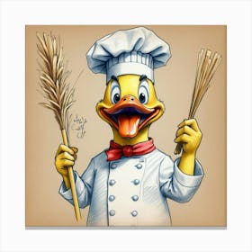 Chef Duck 1 Canvas Print