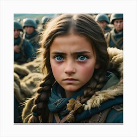 Girl With Blue Eyes Canvas Print