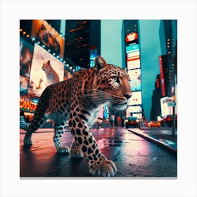 Times Square kitty Canvas Print