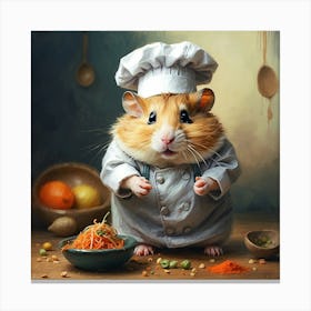 Chef Hamster 20 Canvas Print