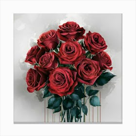 Red Roses 1 Canvas Print