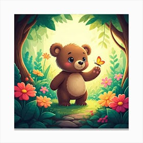 Playful Bear Canvas Print