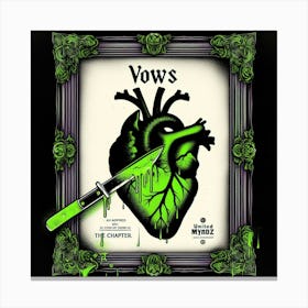 "Vows:Green" Neon Hearts Collection [Rysky Sygma] Canvas Print