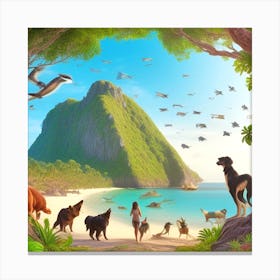 Land Of Animals Canvas Print