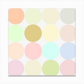 Pastel Circles 1 Canvas Print