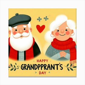 Happy Grandparents Day 4 Canvas Print