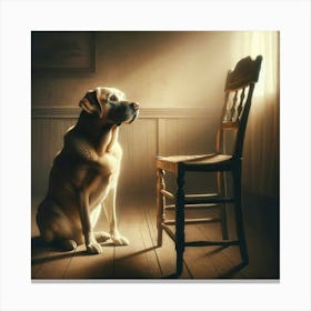 Dog In A Chair 1 Canvas Print