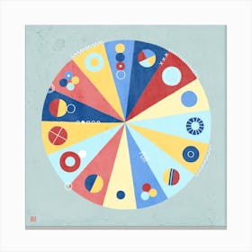 Fortune Wheel Meditative Mandala Canvas Print