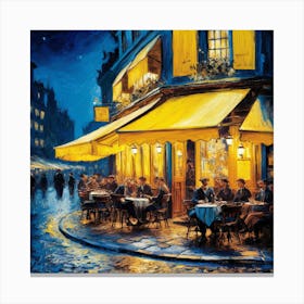 Cafe Terrace At Night, Van Gogh (3) 1 Canvas Print