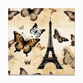 Paris Butterflies 4 Canvas Print