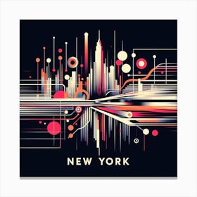 New York City Travel Poster Canvas Print