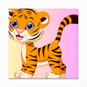 Cartoon Tiger Canvas Print