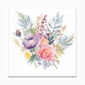 Watercolor Flowers 6 Canvas Print