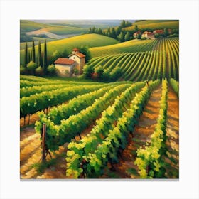 Vineyards In Tuscany 8 Canvas Print