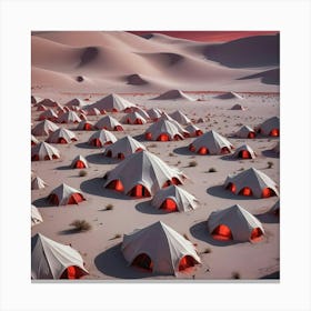 Tents In The Desert Canvas Print