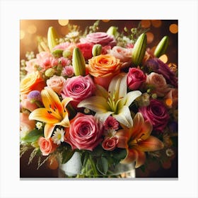 Bouquet Of Flowers Canvas Print