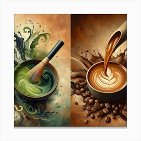 Coffee And Matcha Canvas Print