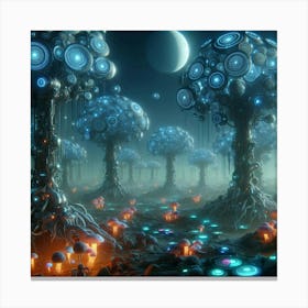 Mushroom Forest 1 Canvas Print