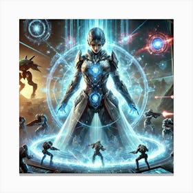 A Highly Detailed Science Fiction Illustration Of Plasma Nova Field Canvas Print