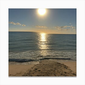 Default The Sun And The Sea Without People 0 Canvas Print