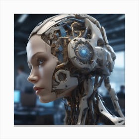 Cyborg Woman 72 Canvas Print