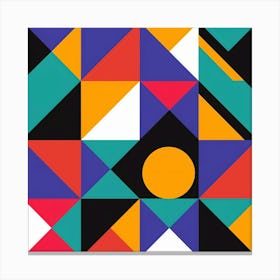 Abtract Colourful Geometric Design Canvas Print