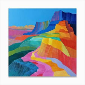 Colourful Abstract Zhangye National Park China 2 Canvas Print