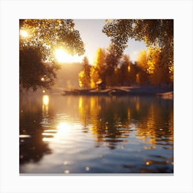 Sunset Over Water 5 Canvas Print