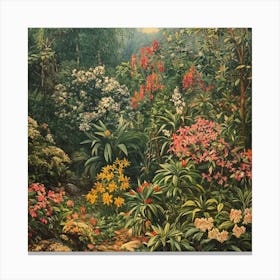 Tropical Garden By Edward Scott Art Canvas Print