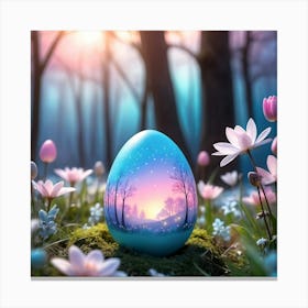 Easter Time In The Enchanted Forest Canvas Print