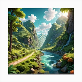 Landscape Painting 1 Canvas Print