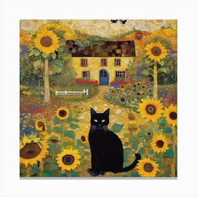 Gustav Klimt Style Farm Garden 7 Canvas Print