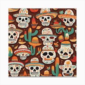Mexican Skulls 3 Canvas Print