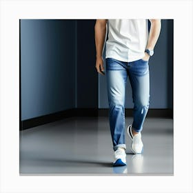 He’s walking   Canvas Print