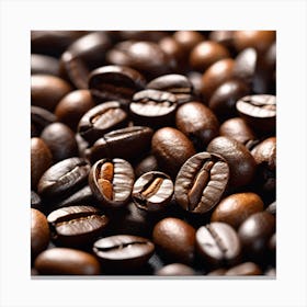 Coffee Beans 123 Canvas Print