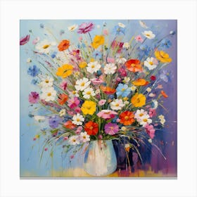 Wildflower Bouquet Wall Art 15 Canvas Print